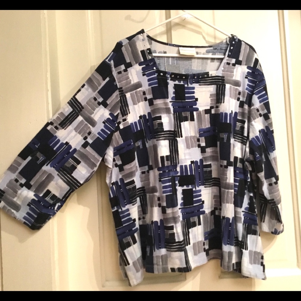 Alfred Dunner Abstract Print Plus Size Top